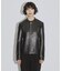 【WEB限定】シンセティックレザーシングルライダースジャケット