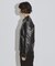 【WEB限定】シンセティックレザーシングルライダースジャケット
