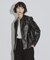 【WEB限定】シンセティックレザーシングルライダースジャケット