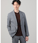 【ONOFF/セットアップ対応】メランジ シャークスキン ストレッチジャケット
