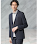 【ONOFF/セットアップ対応】メランジ シャークスキン ストレッチジャケット