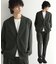 【WEB限定 マシンウォッシャブル】機能性エアリードライノーカラーセットアップ/ノーカラージャケット&テーパードスラックス