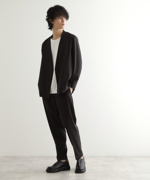 吸水速乾】COOLMAX(R)サマーノーカラージャケット/セットアップ