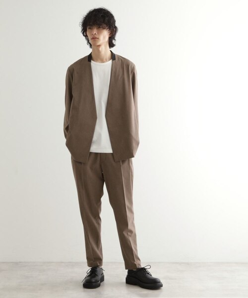 吸水速乾】COOLMAX(R)サマーノーカラージャケット/セットアップ