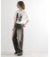 アーバングラフィックブラシ刺繍Tシャツ