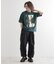 アーバングラフィックブラシ刺繍Tシャツ
