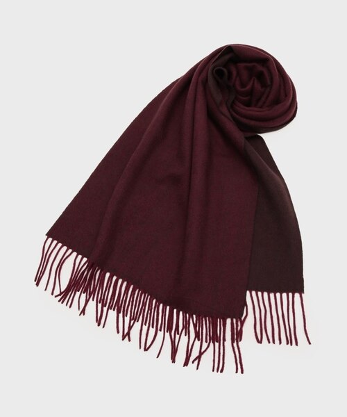 新品　タケオキクチ　メンズ　洗えるベビーカシミヤ　リバーシブル 無地マフラー TAKEO KIKUCHI（タケオキクチ）の「◇【洗えるベビーカシミヤ