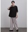 【さらりタッチ】クレリックレギュラーシャツ/ドレープ/配色襟/バイカラー/美シルエット/夏服
