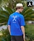 【BOWLER HAT LABEL】アイスクリアコットン バッククロスピストル 半袖Tシャツ