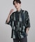 【今、売れています。】アブストラクトドルマンとろみシャツ/さらっとタッチ/ドレープ/美シルエット/総柄シャツ/モード