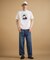 カカオ柄スクエアプリント 天竺Tシャツ