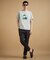 カカオ柄スクエアプリント 天竺Tシャツ
