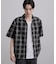 カスレチェック半袖シャツ