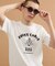 カレッジ風ミニ裏毛半袖Tシャツ