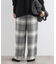 【洗える／ウエストゴム】グラデーションチェックパンツ