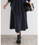 【洗える／UVケア】スエード調サテンタックスカート