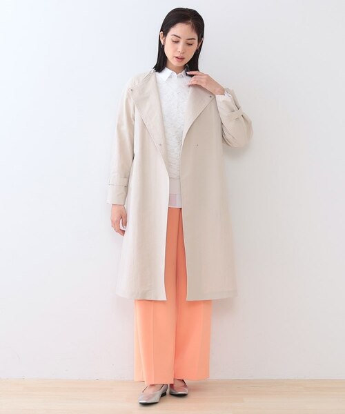 撥水／UVケア／軽量】トレンチ風ロングコート｜ワールド