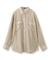 【洗える／シアー】モードストライプブラウス