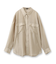 【洗える／シアー】モードストライプブラウス