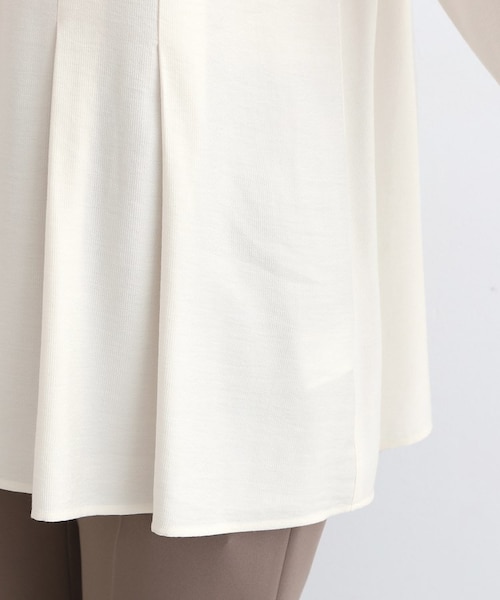 洗える／タックデザイン】モックネックオーバーブラウス｜ワールド