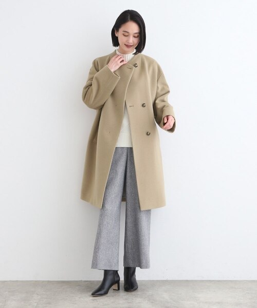 コクーンシルエット　ドルマンコート ドットプリントカーブヘムドルマンコート – LILA & CITTA ONLINE
