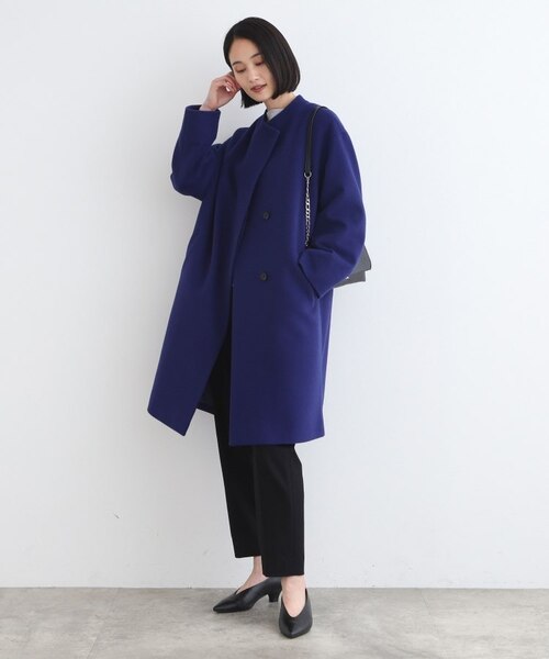 ウール】コクーンシルエットフォルムコート｜ワールド