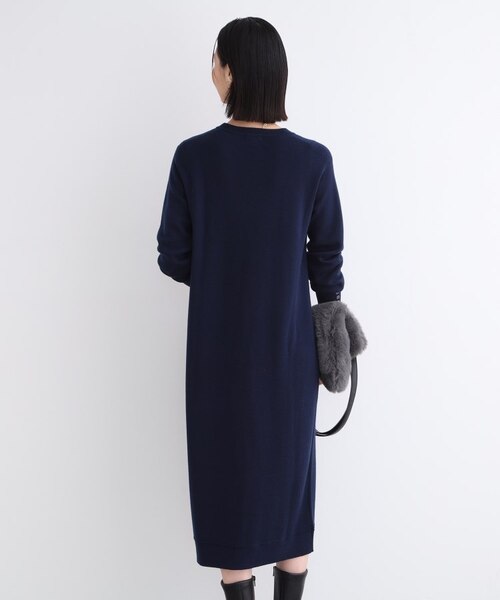 ウール混／洗える】スムースニットワンピース｜ワールドアウトレットの