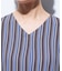 【洗える／通勤】マルチストライプブラウス