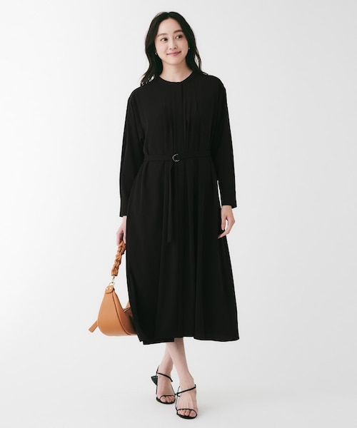 408 新品 今季 23区 バンドカラー パウダリー シャツワンピース 38 バンドカラーシャツワンピース｜ワールドアウトレットの