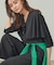 【羽織りとしても活躍！】ケープカラーブラウス