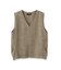 【セットアップ可/洗える】梳毛調合繊Vネックベスト