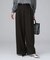 【セットアップ可/洗える】梳毛調合繊2タックワイドパンツ