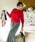 【アンサンブル可/洗える】シルクウールカシミヤ ドルマンスリーブニット