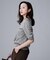【アンサンブル可/六分袖/洗える】ウールシルクニット