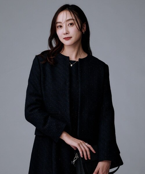 セットアップ可/通勤スーツ/セレモニー】ツイードジャケット｜ワールド