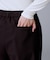 【あったか素材/ストレッチ性】裏起毛ワイドパンツ