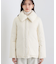 【撥水／洗える／デザイン衿】ステッチレス ショートダウンコート