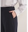 【通勤スーツ／洗える】ストレッチワイドパンツ