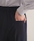 【通勤スーツ／洗える】ストレッチワイドパンツ