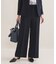 【通勤スーツ／洗える】ストレッチワイドパンツ