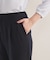 【通勤スーツ／洗える】ストレッチタックテーパードパンツ