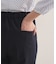 【通勤スーツ／洗える】ストレッチタックテーパードパンツ