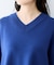 サイドスリットVネックニット