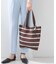 【WEB限定カラー／A4収納】柄ニットバッグ