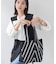 【WEB限定カラー／A4収納】柄ニットバッグ