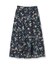 【SETUP可能】モダンフラワー柄フレアスカート