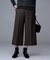 【後ろウエストゴム】ミルドスムースクロップドワイドパンツ