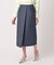 【洗える/後ろウエストゴム】デニム調シャンブレーナロースカート