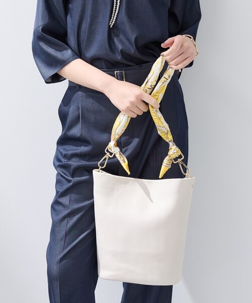 ハンドル2WAY／A4収納】スカーフハンドル バケツバッグ｜ワールド