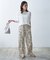 ブロッキングプリントパンツ